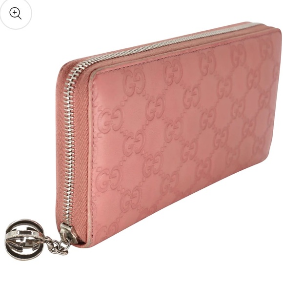 Gucci Sima pink Guccissma full zip long wallet - Picture 2 of 15